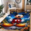 Mickey Mouse In Starry Night Disney Cartoon Theme Anti-Slip Rug - Polyester, Home Decor, Suitable for Bedrooms, Living Rooms, Doorways, and Studios