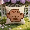 Cute C-Capybara Cushion Cover Home & Car Dual-Scene Pillow Cover: Reversible for Premium Comfort