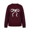 Miso Womens/Ladies Bow Ribbed Collar Sweatshirt