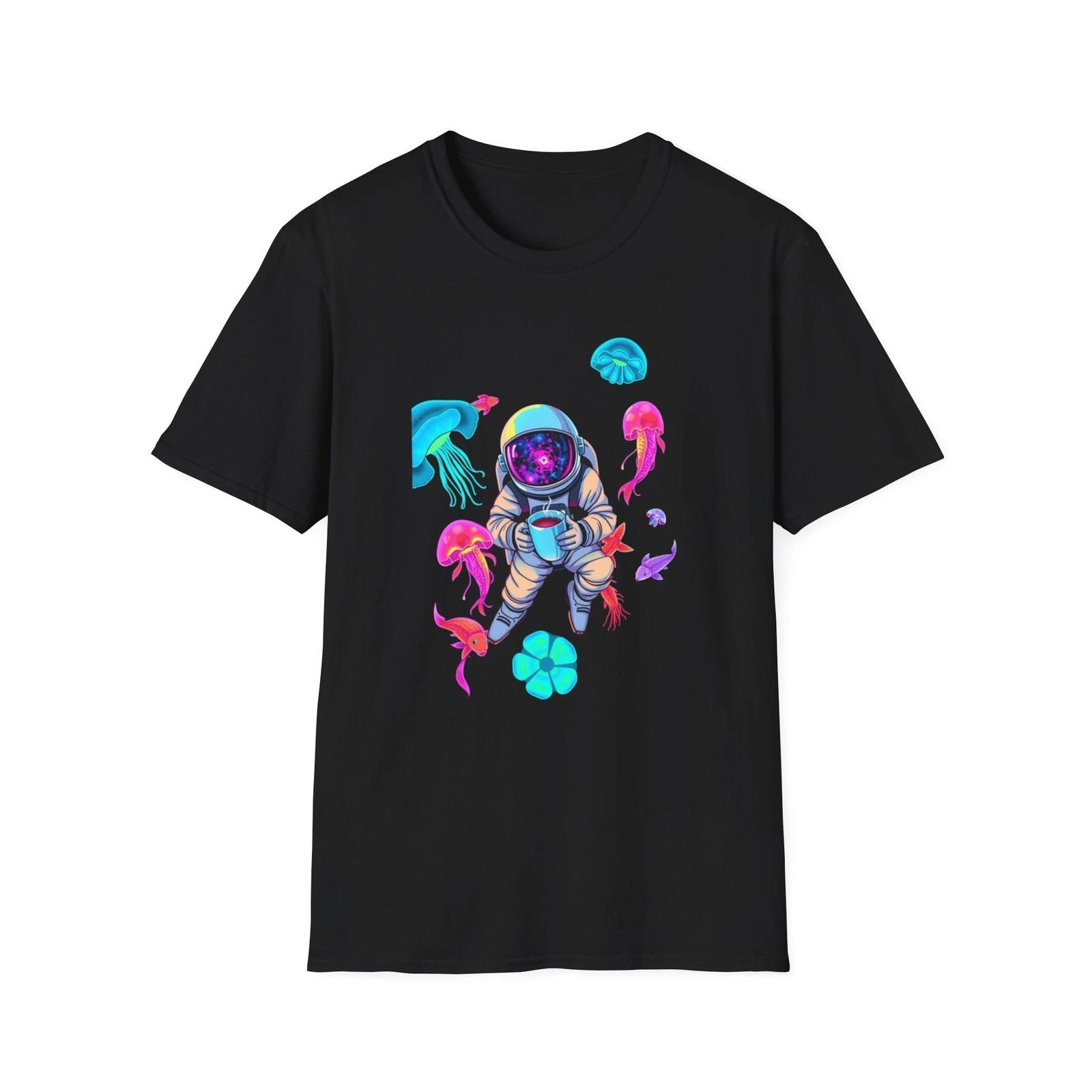 Cosmic Astronaut Tee, Unique Graphic T-Shirt, Space Lover Gift, Casual S