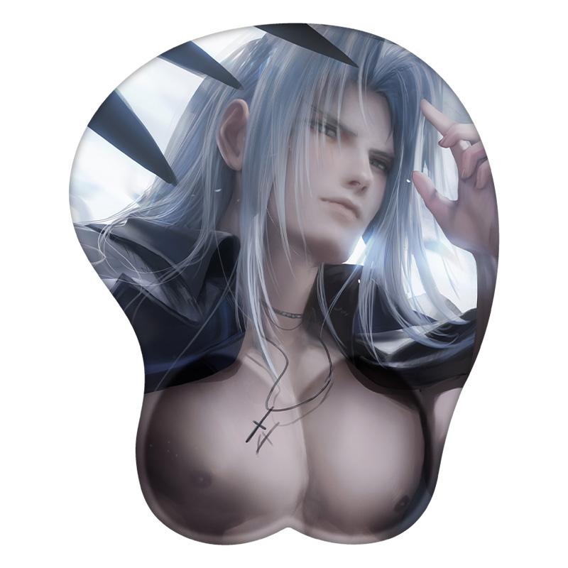 

3D Mouse Pad Sephiroth Final Fantasy Anime Wrist Rest Desk MousePad Mat Gamer Accessory 26.5x21.5x3 cm