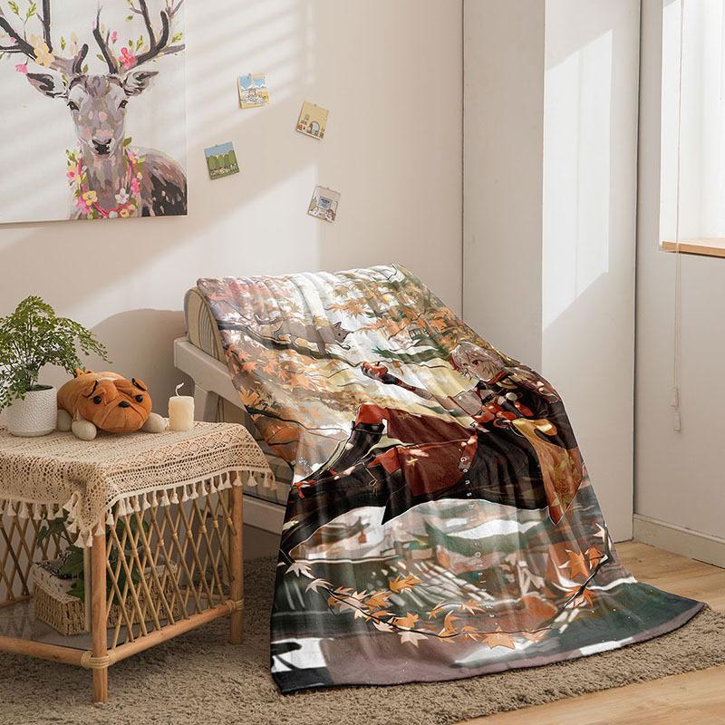 Cartoon Himan Yuanshen Series Double-Sided Flannel 3D Digital Printing Blanket Blanket