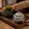 Kadidelnice Cívka Kadidelnice s víkem Starožitná Zenová Domácí dekorace Meditace Aromaterapie Ložnice Stolní ozdoba Dárek