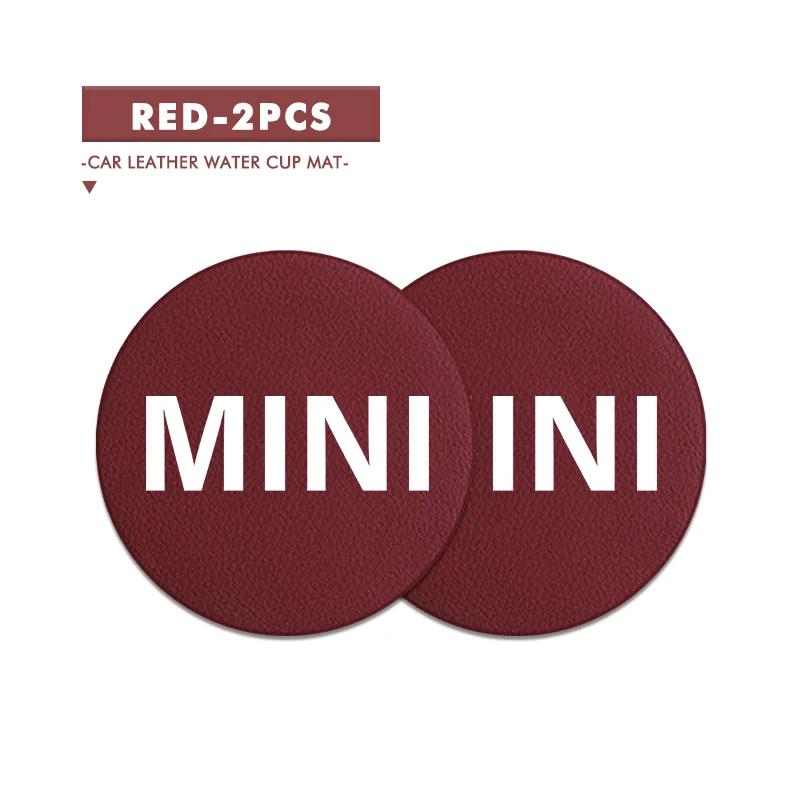 2pcs Suede Car Coaster Water Cup Drink Holder Mat Anti-Slip Pad For MINI Cooper R55 R56 R57 R58 R59 R60 R61 JOHN COOPER WORKS z1