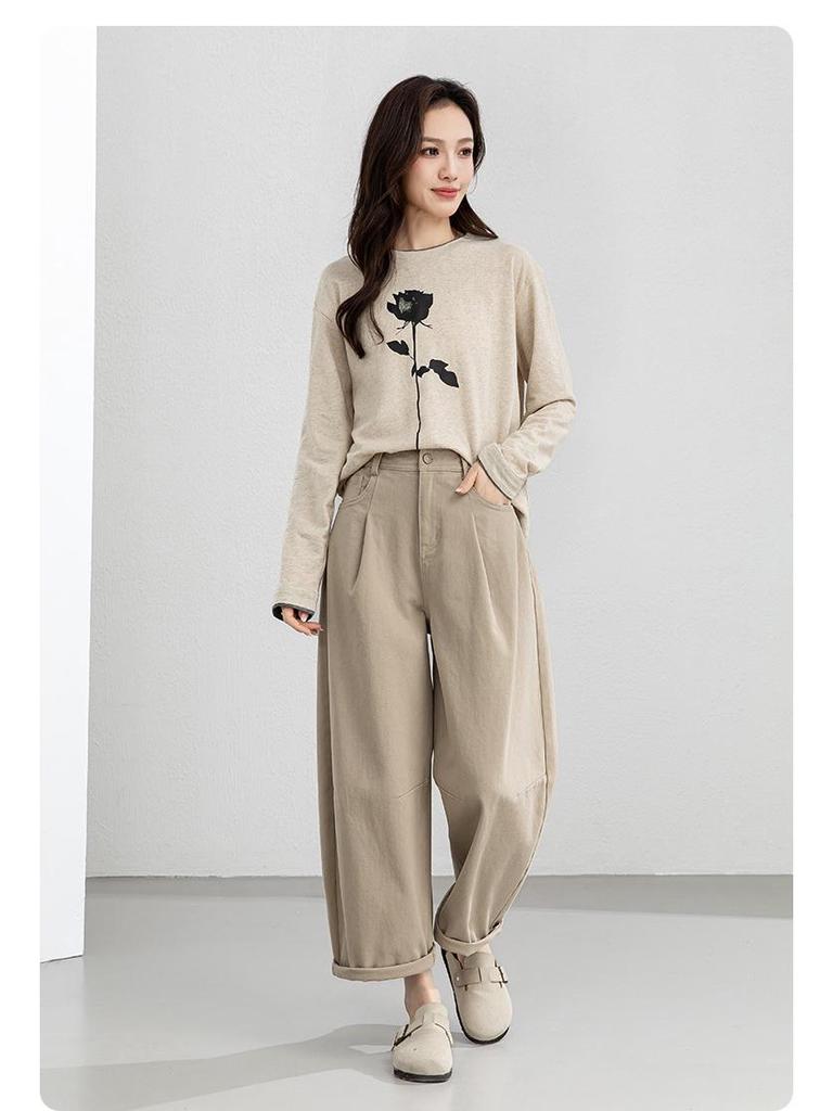 Xin Ge 3D Cut European Style Loose Fit Plus Size Women's Balloon Pants - Spring/Summer 2026 Collection