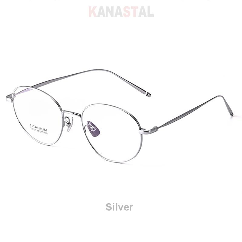 

Women Blue Light Blocking Glasses Men Prescription Myopia Reading Eyewear Optic Lenses Pure Titanium Ultralight Eyeglasses Frame 0 серебряный