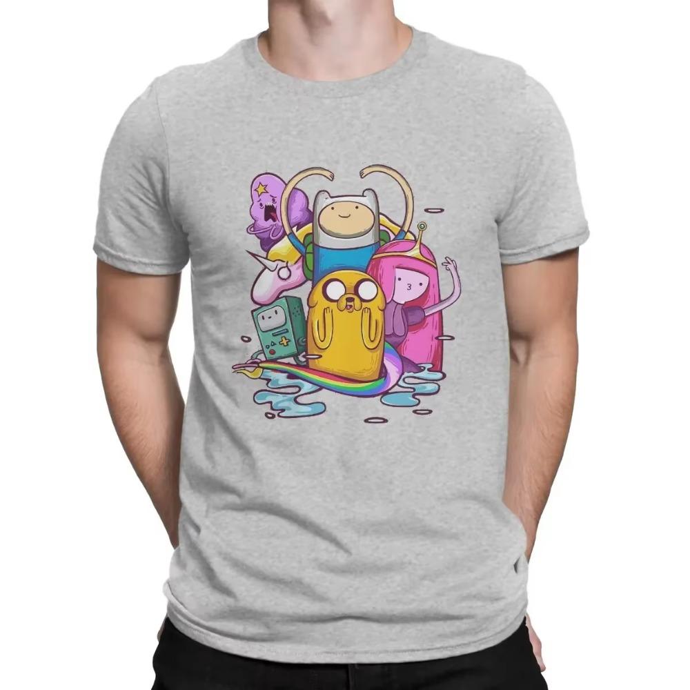 Adventure Cartoon Time Man T-Shirt Cotton Fashion T Shirt Original Streetwear New Trend Tops Tee