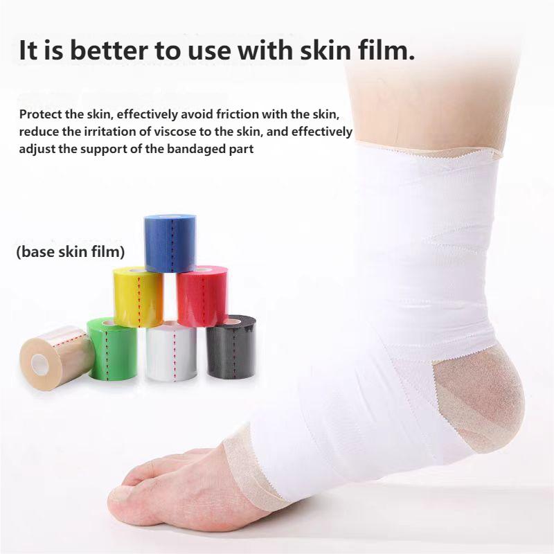 Pure White Cotton Sport Binding Muscle Elastic Bandage Strain Injury Tape Bandage