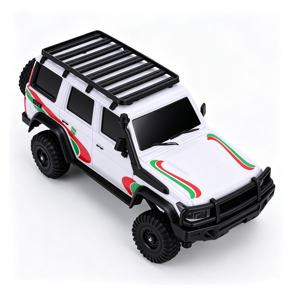 1:43 Scale RC Car, 2.4G Remote and App Control Electric Off Road Vehicle with LED Lights, Interchangeable Body Shells
