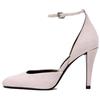Fashionable Ankle Strap Suede Chunky Heels Women Heels Rose-Red 11227510050