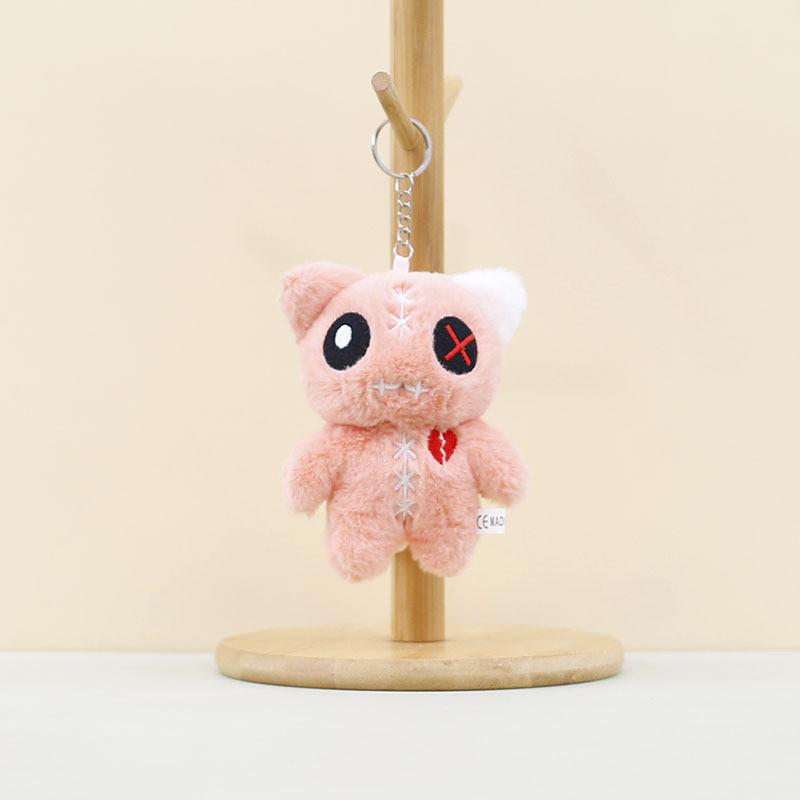 Adorable Plush Cat Keychain Alien Big Eye Cat Doll Soft Toy Bag Charm For Kids