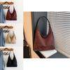 Chic Retro Korean Style Tote Bag For Women With Large Capacity And Fashionable Design In Black Khaki Or Coffee