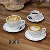 Qiwei Pure White Ceramic Cappuccino & Espresso Coffee Cup Set