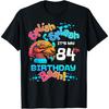 T-shirt Fête d'Anniversaire des 84 ans Thème Crocodile Alligator Fête à la Piscine(1)
