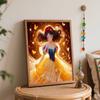 Disney DIY Oil Painting Kits Snow White Butterflies Hand Painting Home Decor Craft Gift Ideas, Magical Princess Art Wall Decor Supplies