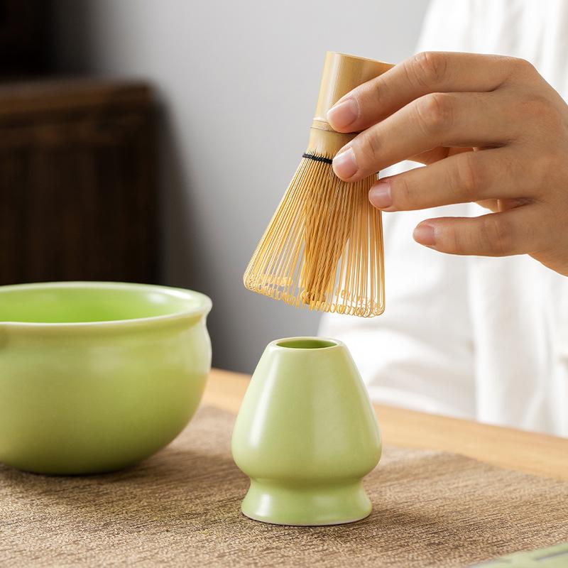 4/5/7/8pcs Traditional Matcha Set Bamboo Whisk Ceramic Tea Bowl Japanese Tea Making Tools Home Kitchen Gift for Tea Lovers