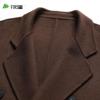 Men's Merino Wool Blend Double-breasted Mid-Length Overcoat