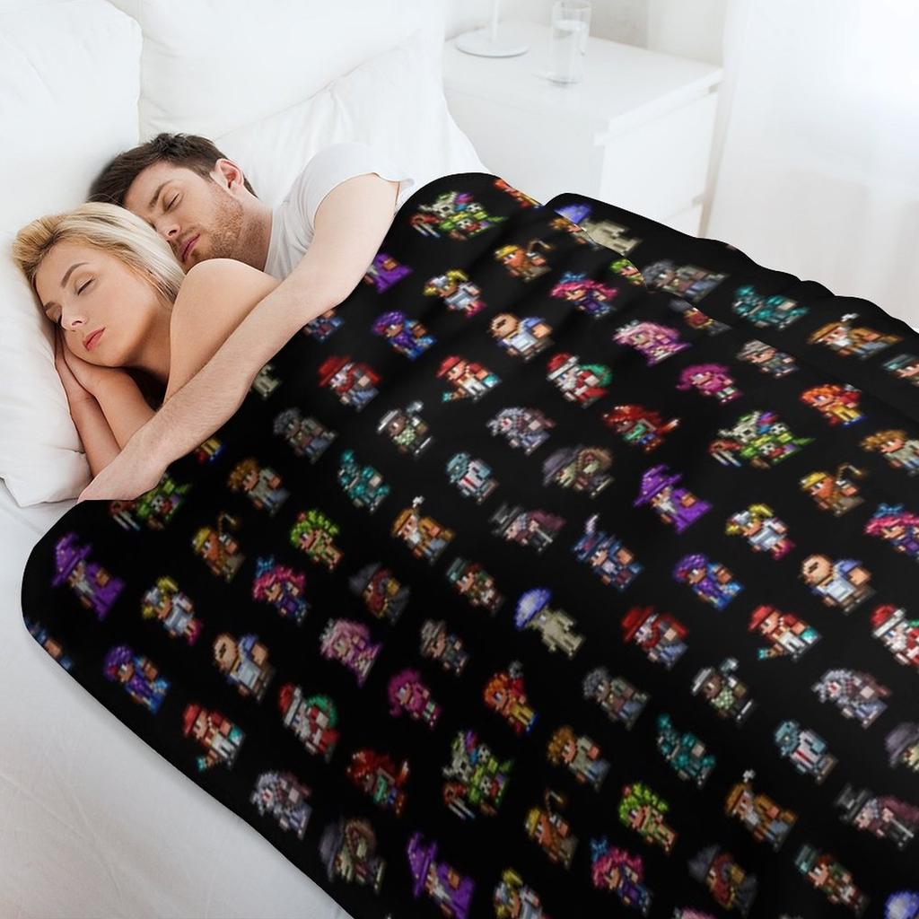 Terraria NPCs Throw Blanket Ultra Soft Flannel Fleece Blanket for All Seasons