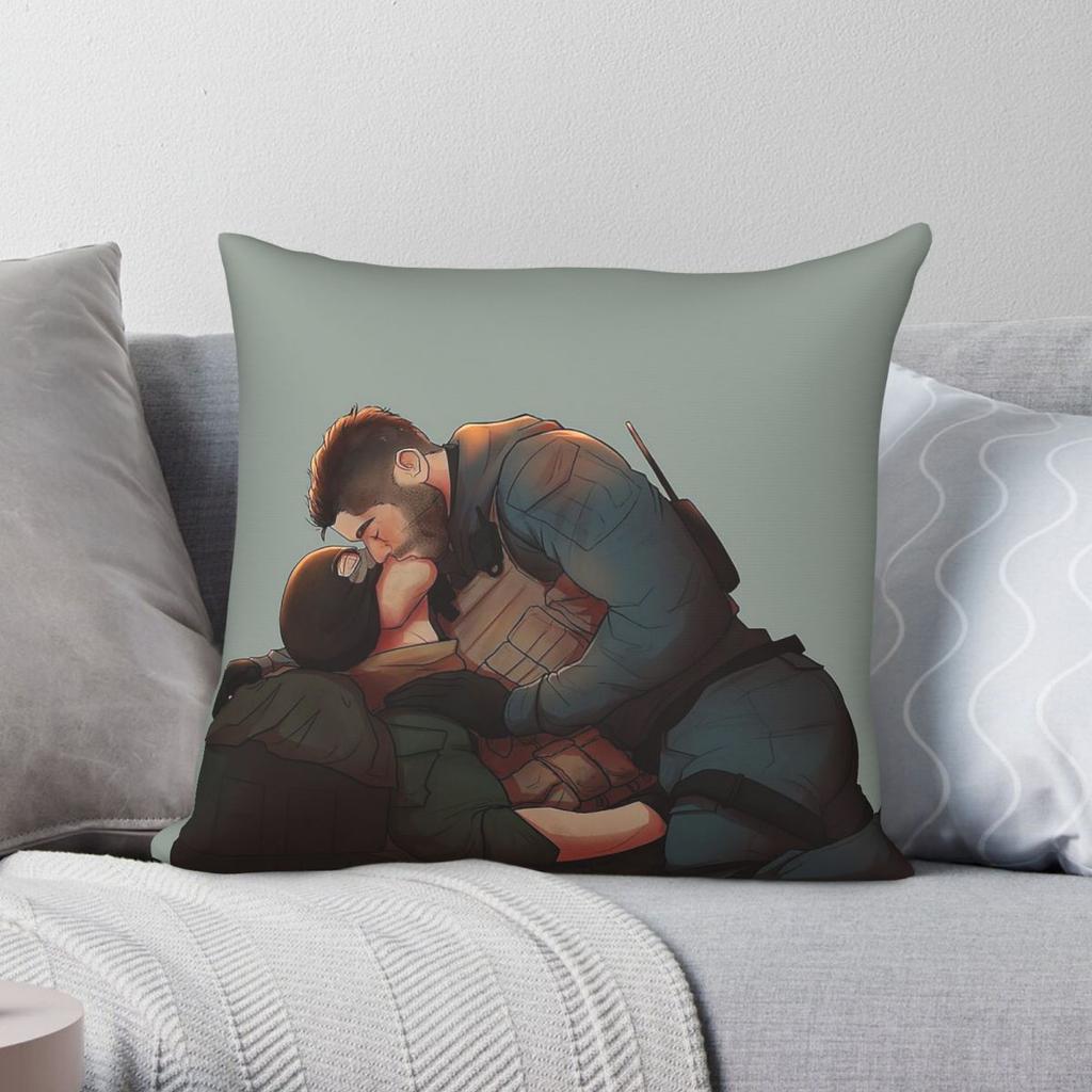 Soap Simon Ghost Riley Square Pillowcase Polyester Linen Velvet Printed Zip Decor Throw Pillow Case Car Cushion Cover