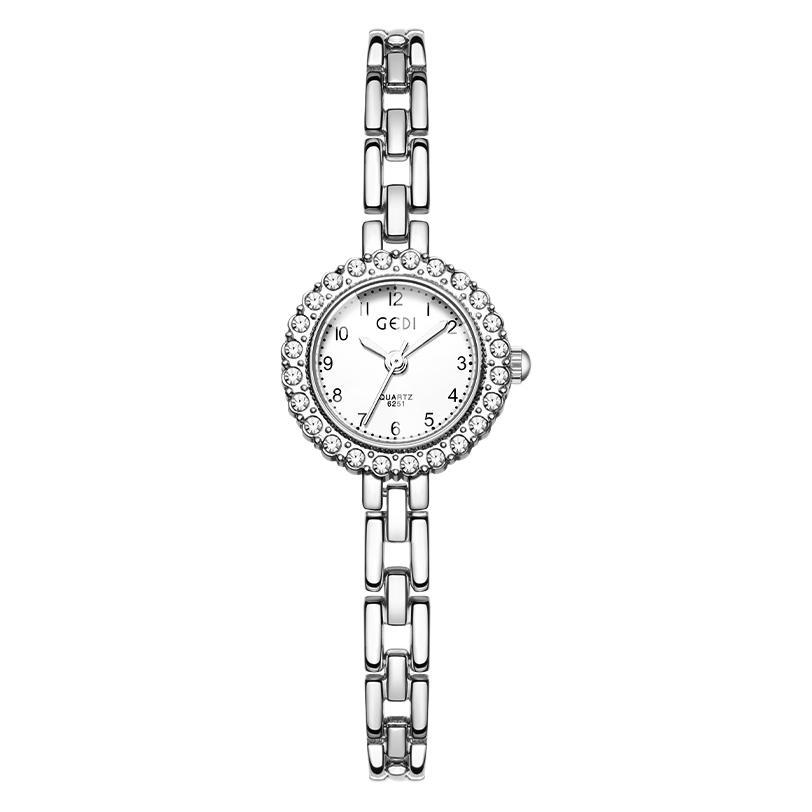 Jw Diamond-Encrusted Alloy Bracelet Watch Student Light Luxury Waterproof Quartz Watch Women'S Niche Small And Exquisite Watch