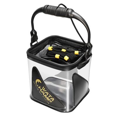 Bakkan Utilizing Water Bucket, Folding Bucket, Mesh Cover, Rope (8m) with Beads, EVA 5.5L8.0L Fishing Bucket, Water Fetching, Disaster Prevention