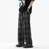 Pantaloni Unisex Autunnali a Quadri Ampi a Gamba Dritta - Taglia Plus, Vestibilità Casual Versatile