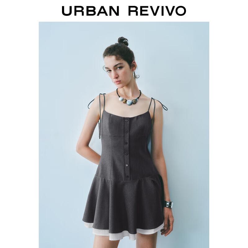 

UR Лоскутное мини-платье с контрастными бретелями M