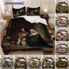 Medieval Knight Theme Badge Bedding, Duvet Cover, Pillowcase, Home Decoration, Birthday Gift (1 * Duvet Cover+2 * Pillowcase, Coreless)