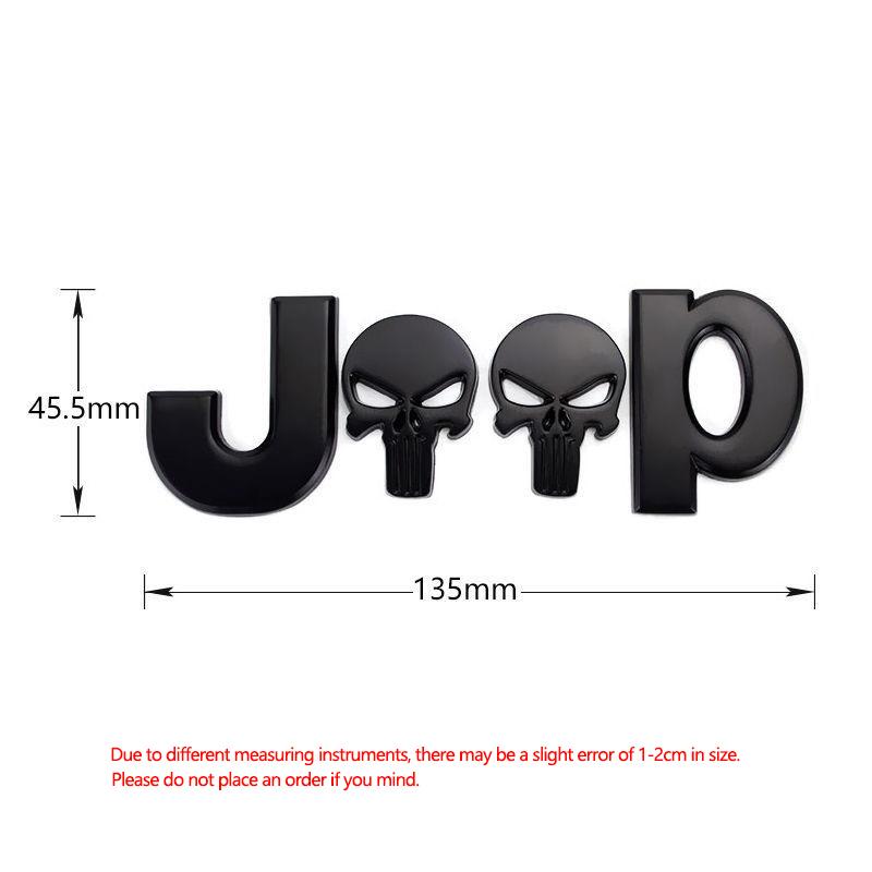 Dnvr5 1Pcs 3D Metal Stickers Car Body Trunk Decal For Jeep Wrangler Grand Cherokee Avenger Compass Wagoneer Gladiator Renegade Patriot