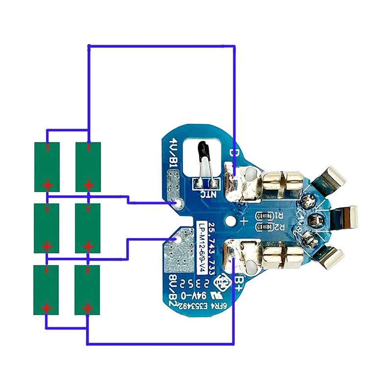 1 Set For Milwaukee 12V 1.3Ah 1.5Ah Li-Ion Battery For M12 Lithium Battery Plastic Case Box Pcb Protection Circuit Board