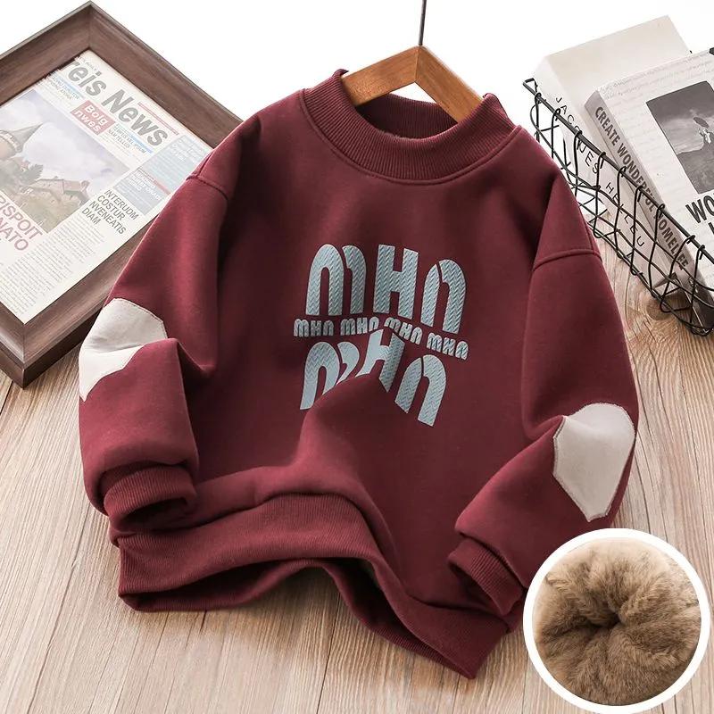 

Baby Girls Boys Sweatshirt Kids Letter Toddler Autumn Outerwear Winter Children s Clothing 130 вина червоного кольору