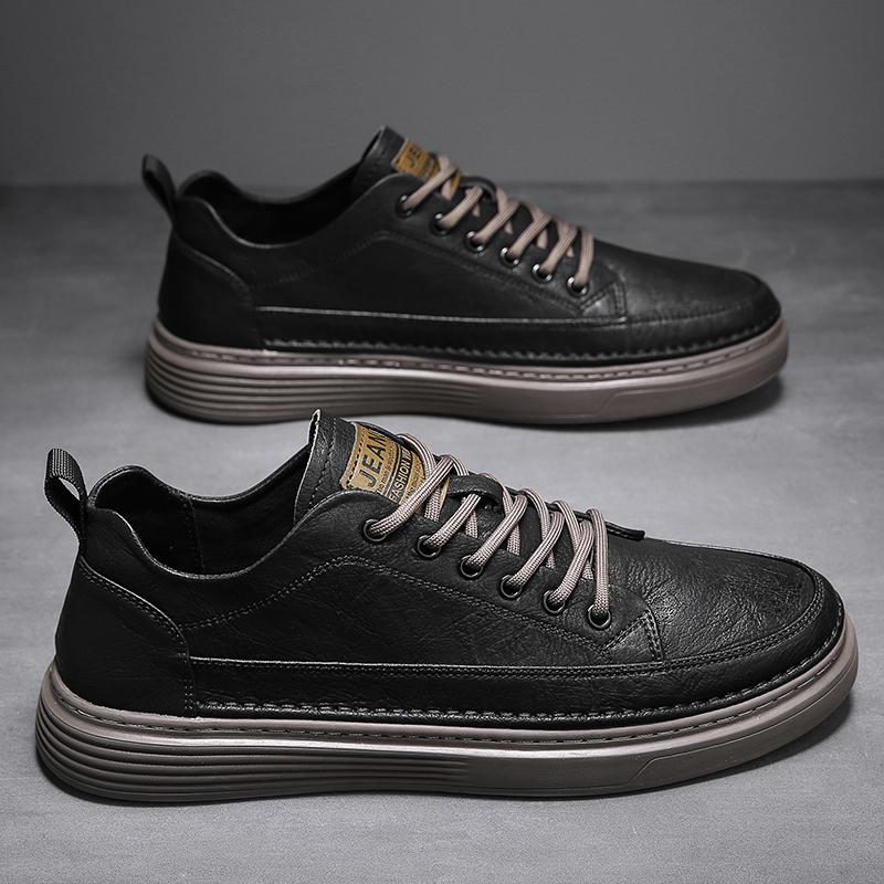 Summer breathable shoes British casual leather shoes business dress soft baseplate shoes trendy shoes