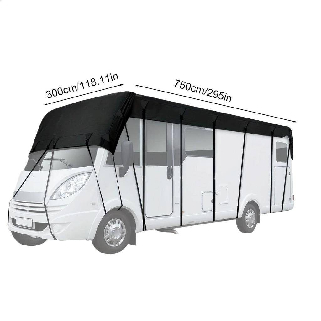 Rvs Covers For Roof Snowproof Tear-Proof Protector Caravan Roof Protection Tarpaulin For Travel Trailer Caravan Motorhome Garden