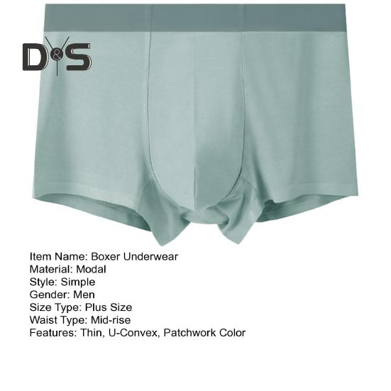 Pánské boxerské spodní prádlo Slim Fit Patchwork Barva Šortky Kalhotky Elastické provedení se středním pasem Hladké linie U-konvexní Kalhotky