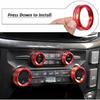 Air Conditioner /Headlight /Radio Switch Knob Ring Cover for Ford F150 + Red