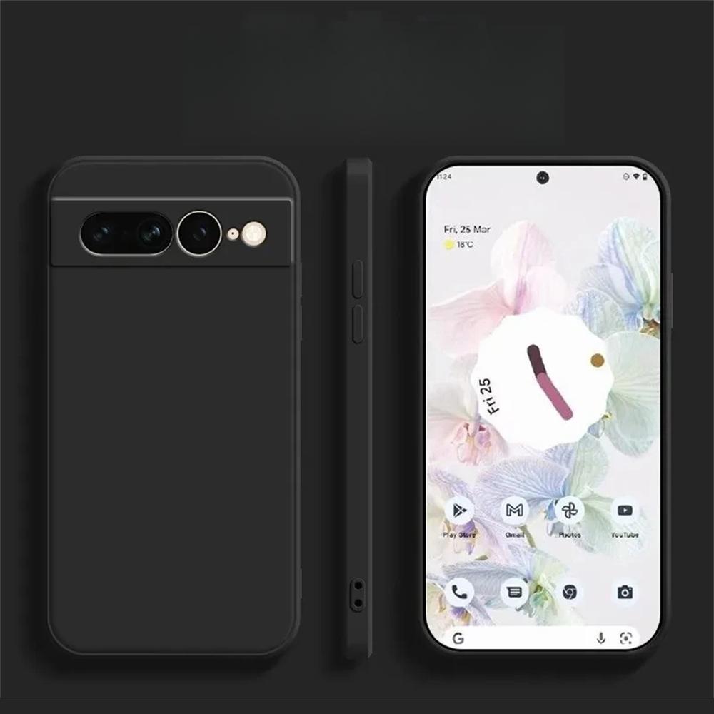 Liquid Silicone Phone Case For Magnetic Google Pixel 10 9 9A 8 8A 7 7A Simple Solid Color Texture TPU Matte Cover