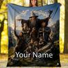 Custom Name The Lord of the Rings Theme Printed Blanket - Perfect for Couch, Bed, Travel & Outdoor Use | Machine Washable, Cozy & Durable.