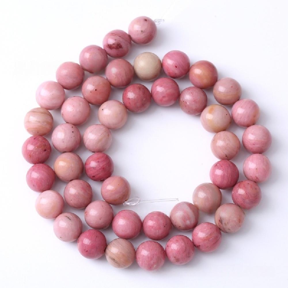 Red Rhodonite Natural Stone 4/6/8/10/12mm Beads 15"Strand Smooth Loose Spacer Beads for Jewelry Making DIY Bracelets Accessories
