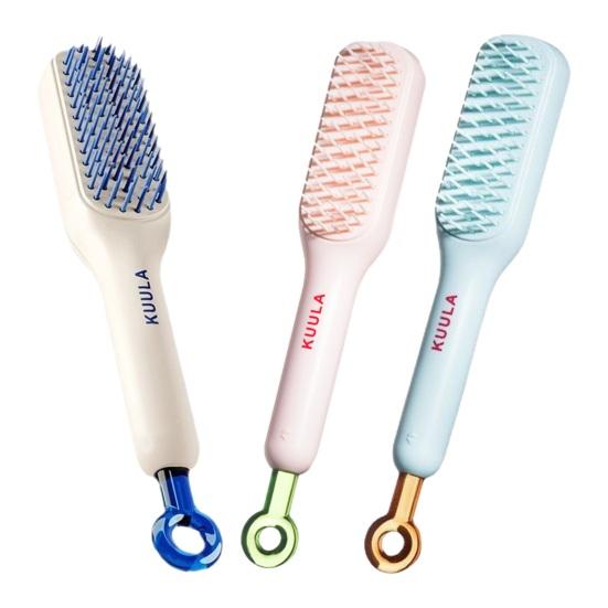Telescopic Massage Comb Self-Cleaning Anti-Static One-Pull Comb Brush Swivel Portable Clean Retractable Shaping Massage Hairbrush