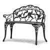 VEVOR Outdoor Bench, 38.8 inches Metal Garden Bench for Outdoors, 480 lbs Load Capacity Bench, Outdoor Garden Park Bench with Backrest and Armrests