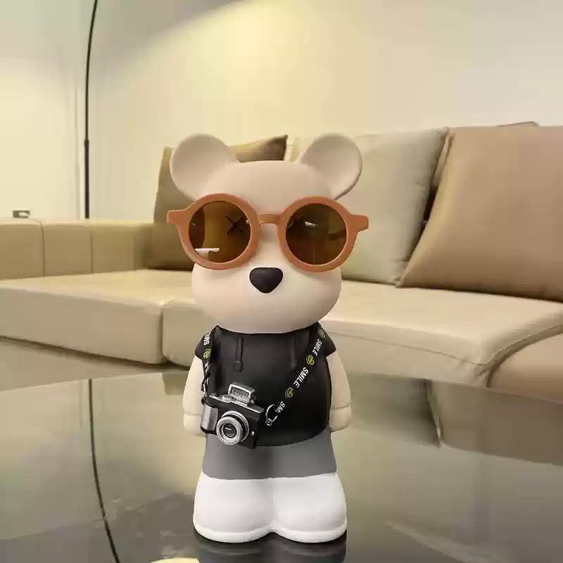 Internet Celebrity Violent Bear Piggy Bank Cartoon Creative Modern Living Room Decoration Simple Home  Cabinet Ceramic Ornament