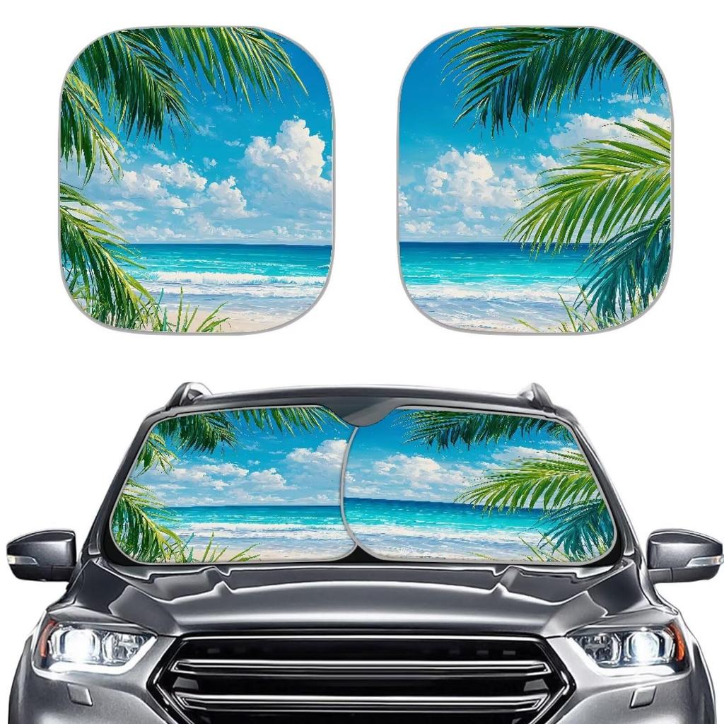 Car Sunshade Bohemian Wind Visor Aluminum Foil Sun Shield Car Sunshade Printing