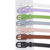 Oval Pin Buckle Macaron Color Scheme Belt Women'S High-End Decorative Belt