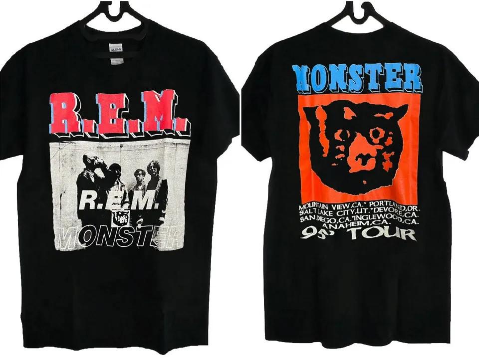 REM - Monster 1995 Tour T-Shirt, Rem Rock Band Tour 1995 IM0332 Unisex T-Shirt XL