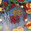 28-Pack 8" Artificial Berry Stems for DIY Crafts, Home & Wedding Decor. All-Season Fake Holly.