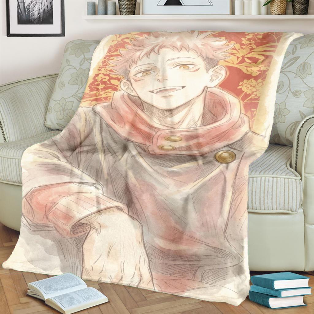 Jujutsu Kaisen Blanket Soft Warm Flannel Print for Bedrooms, Sofas, Beds, Chairs, Picnics, Travel