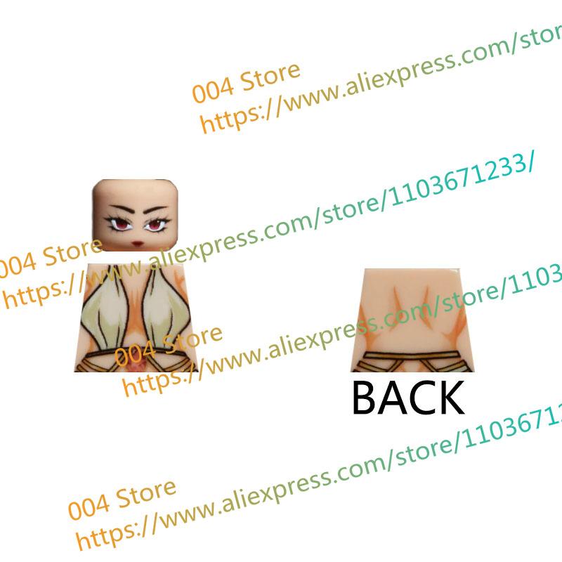 18+ Adult Building Block MOC Anime Action Figure Sexy Model Date Cartoon Swimwear Girl Hair Kit Ornament Toy Gift Collection F31