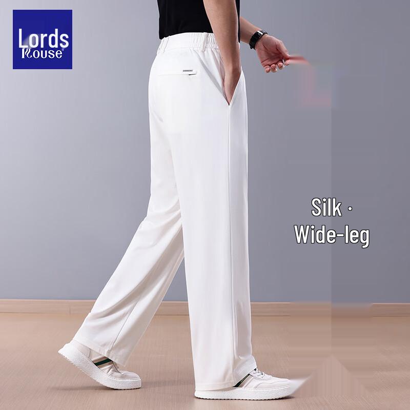 

Men s Silk Blend Straight Leg Casual Pants 3XL