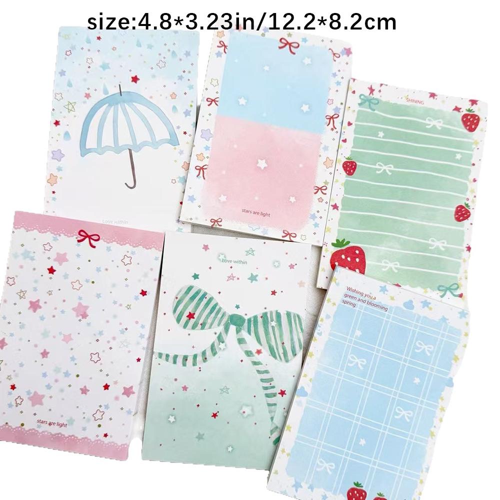 300 sheets Blue fresh small sticky note, can be used as a handheld account decoration, student portable notebook