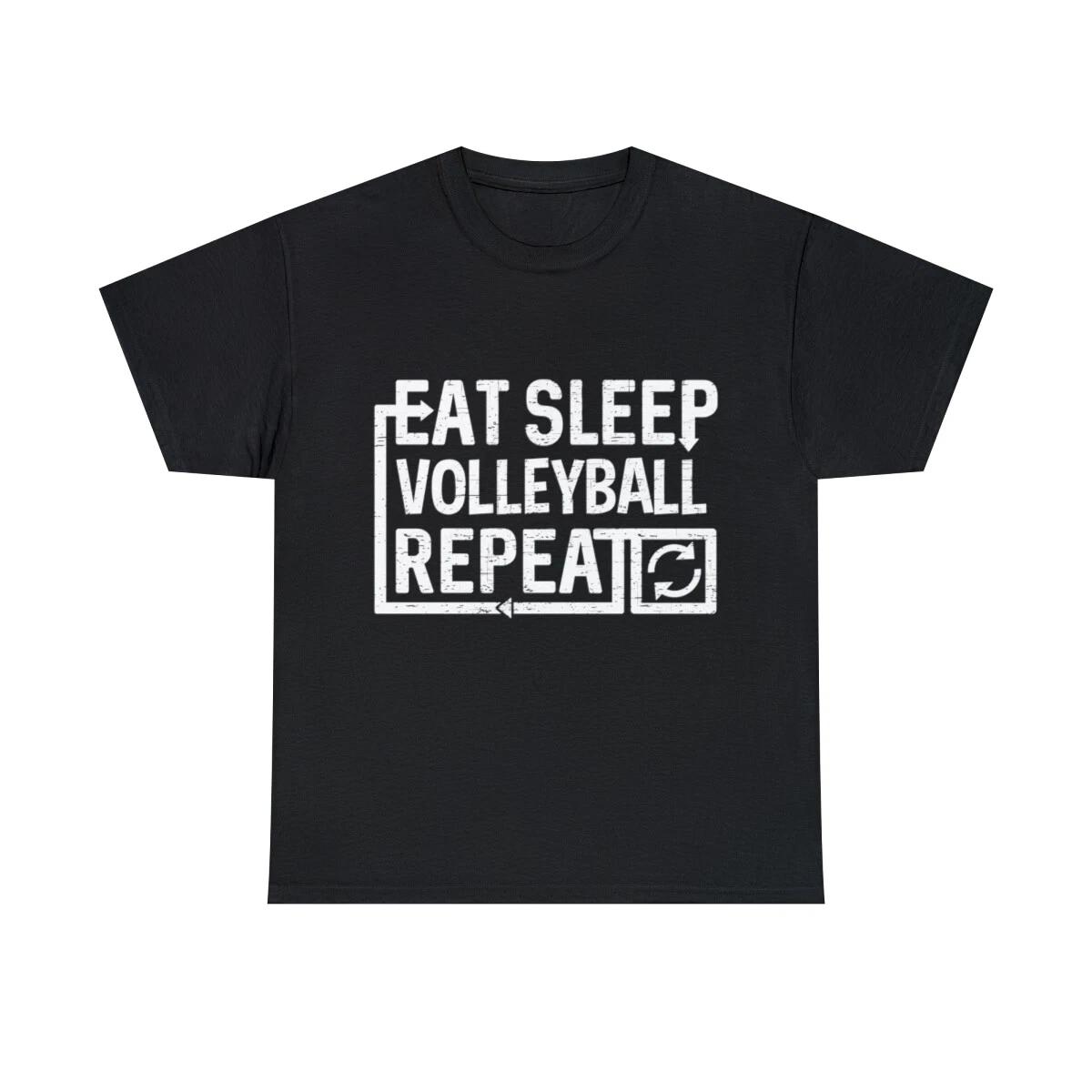 Eat Sleep Volleyball Graphic Tee Shirt, S-5XL XL